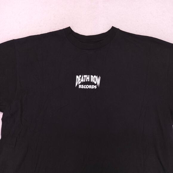 Death Row Records Graphic Crew Neck T-Shirt Mens Size Extra Large XL Black - Picture 1 of 9